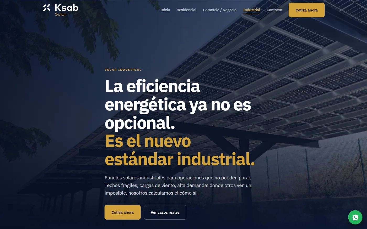 Sitio de Grupo Ksab en escritorio, pantalla 3