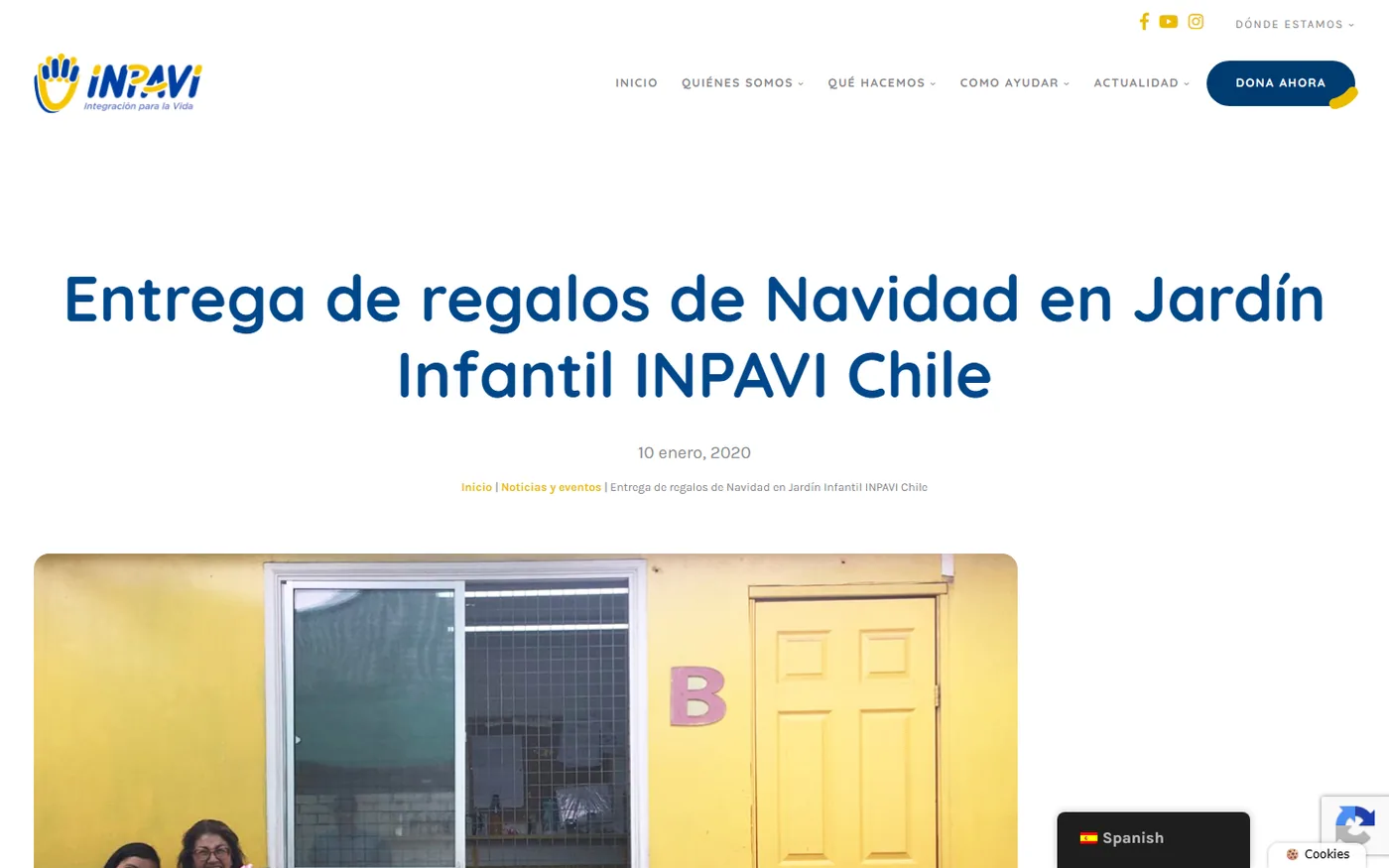 Sitio de INPAVI en escritorio, pantalla 4