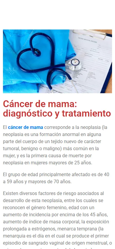 Sitio de Robotic Surgery en movil, pantalla 3